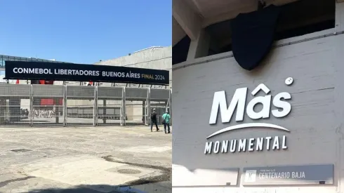 Polémica y enojo: Conmebol tapó el escudo de River y el cartel de entrada del Monumental