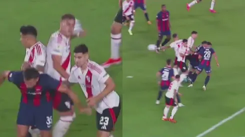 El defensor cometió el penal para San Lorenzo.