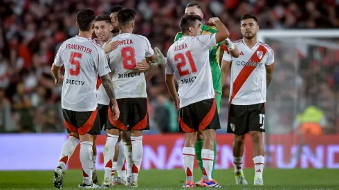 Los jugadores de River Plate, a puro festejo.