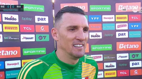 Qué dijo Franco Armani post empate con Riestra (Foto: Captura TNT).