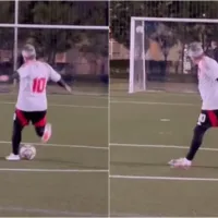 ¿Entró? El lujo que tiró Ariel Ortega en la previa del clásico Senior entre River y Racing