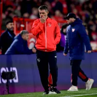 Julio Vaccari, DT de Independiente, se quejó por el arbitraje de Arasa y pidió falta de Franco Armani