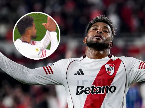 No se vio: el gesto de Borja con los hinchas de River tras errar una chance clara