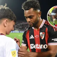 El inesperado regalo que Miguel Borja le hizo a un hincha de River luego de clasificar en Copa Argentina