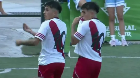 Gonzalo Pereyra fue expulsado y le hizo gestos a la gente de Real Madrid.