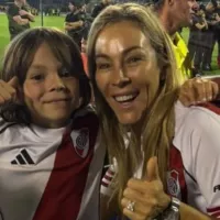 Benja Gallardo, hijo del DT de River, posó con su “jugador favorito” y que resurgió vs Racing: Facundo Colidio
