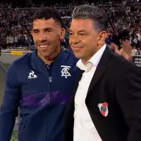 Viejos conocidos: así se saludaron Gallardo y Tévez en la previa de Talleres vs. River