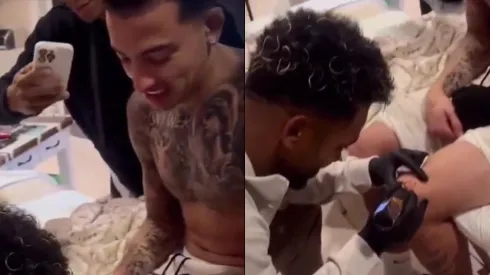 El tatuaje que Borja le hizo a Castaño.