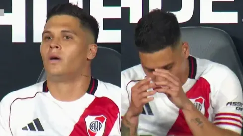 Juanfer Quintero, muy fastidiado por ser reemplazado otra vez.