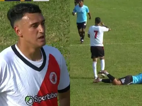 Insólito: Matías Suárez fue expulsado en la Copa Potrero por pegar un codazo