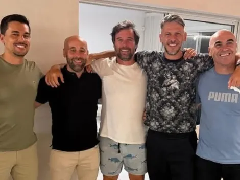 Reunión de ex River: la foto que Cavenaghi subió junto a Demichelis