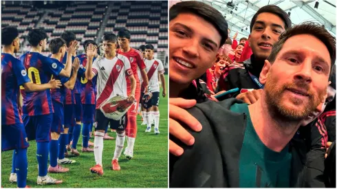 Gianfranco Ledestre, capitán de River en la Messi Cup en Miami.