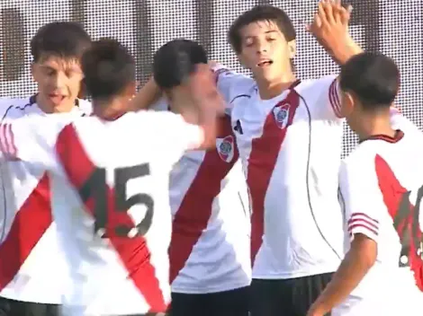 Terminó el primer tiempo: River vencer 2-0 a Atlético de Madrid con un doblete de Bruno Cabral