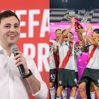 Stefano Di Carlo recibió a los pibes de River campeones en la Messi Cup: “Felicitarlos y agradecerles”