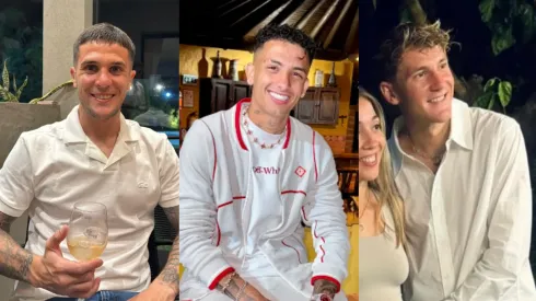 Algunos jugadores compartieron la intimidad de los festejos.