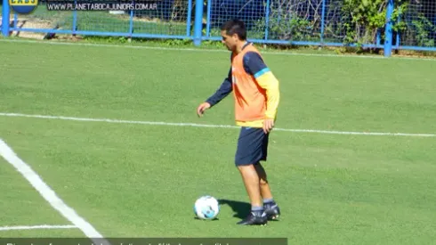 Práctica de fútbol con Riquelme