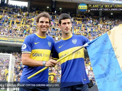 Nadal y Djokovic patearon penales en La Bombonera