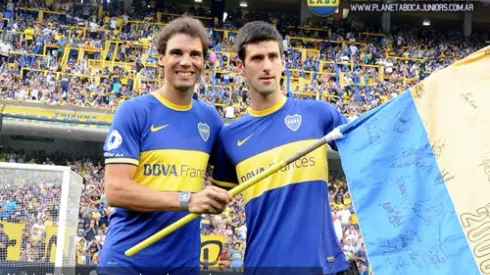 Nadal y Djokovic patearon penales en La Bombonera