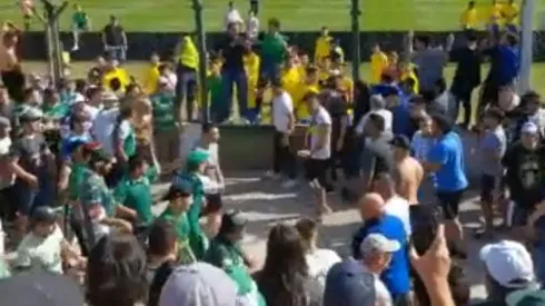 VIDEO | Incidentes en la previa: piñas entre los hinchas de Sarmiento y Boca