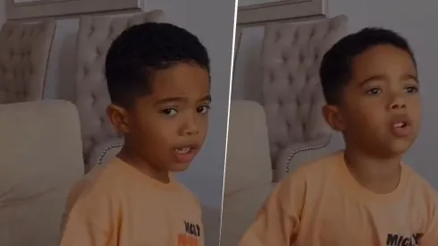 El video viral de Derek Fabra, hijo del lateral de Boca.