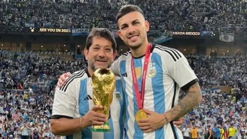 El guiño del papá de Paredes su hijo y Boca en un tatuaje gigante.