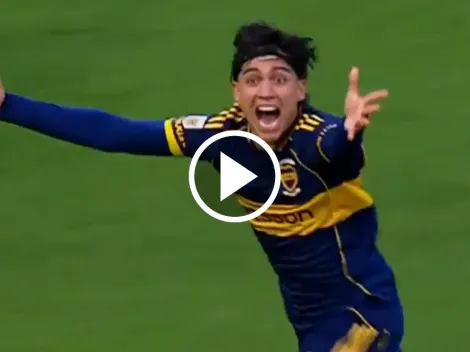 Golazo de Zeballos: Boca golpeó a River antes del entretiempo
