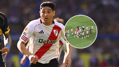 Salas le pegó a un hincha de Boca.