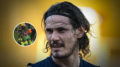 El gesto de Cavani a los hinchas post-derrota.