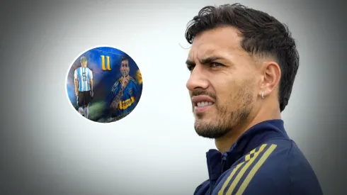 El mural para Paredes a metros de La Bombonera.