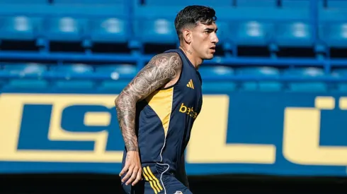 El entrenamiento de Di Lollo en pleno receso.