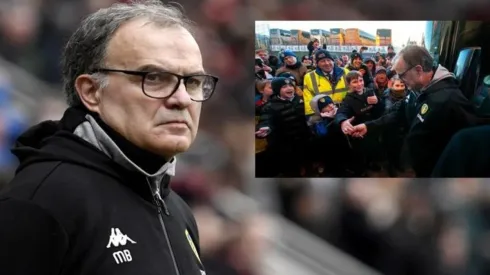 Marcelo Bielsa entregó dulces a pequeños hinchas del Leeds United