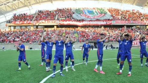 Unión La Calera durante la inauguración del Estadio Nicolás Chahuán en amistoso ante Coquimbo Unido