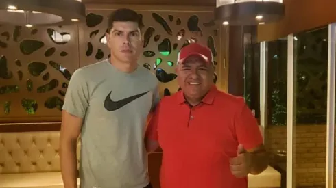 Lampe y el presidente de San Jose, Wilson Martínez