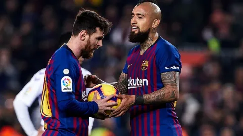 Arturo Vidal en el Barcelona vs Valladolid