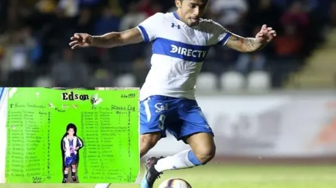 La humilde cartulina con la que la madre de Puch anotaba sus goles de niño