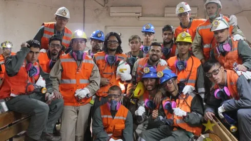 Cobresal dentro de la mina.