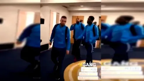 Vidal y alba se desvían para no pisar el escudo del Madrid.