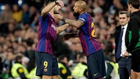 Vidal reemplazó a Suárez en los minutos finales.
