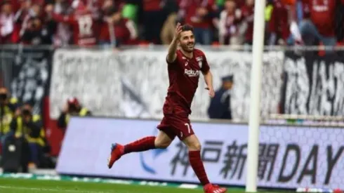 Villa anotó su primer gol en Japón en el clásico ante Torres
