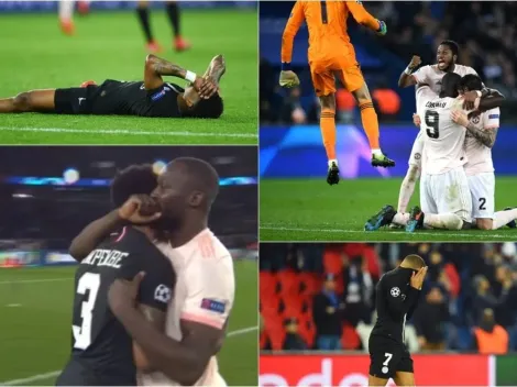 El llanto del PSG y el festejo del Man. United: Lukaku consoló al golpeado y “villano” Kimpembe