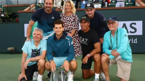 Nicolás Massú festejó junto a la familia y equipo de Dominic Thiem