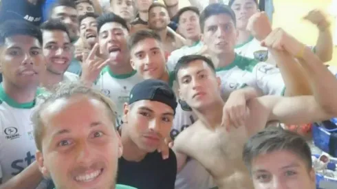Así lo festejaron en el camarín de Trasandino