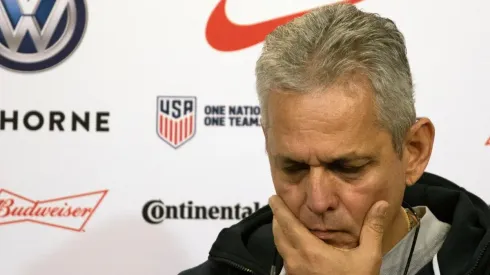 Rueda durante su contacto con los medios en Houston