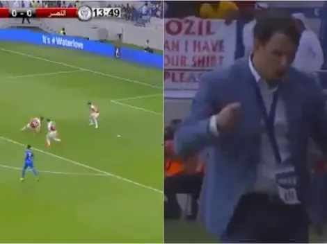 Ronnie Fernández anota un re contra golazo al Arsenal