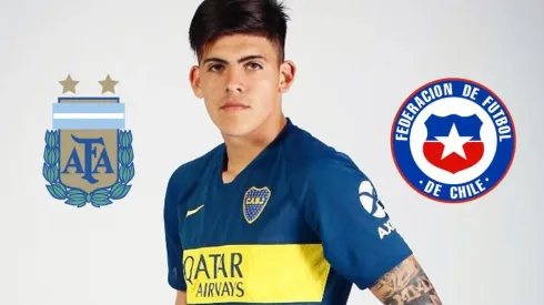 Cortés ya posa para el primer equipo de Boca.