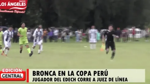 Jugador de la Copa Perú correteó al juez asistente por toda la cancha