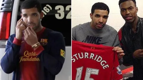 Drake ya se fotografió con poleras de Barcelona y Liverpool: uno solo pasará a la final