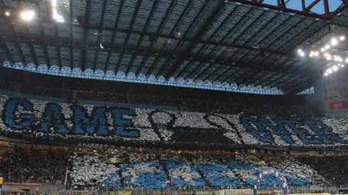 Así quedó el tifo de los interistas para burlarse de la Juve