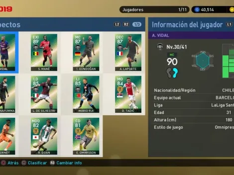 Arturo Vidal es el mejor jugador de la semana en PES 2019