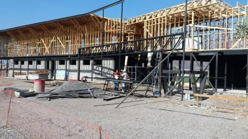 Parte de las obras del nuevo Edificio De Fútbol Joven de Unión San Felipe.